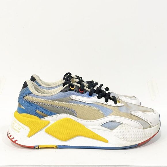 Puma RS-X3 Sonic The Hedgehog Yellow White Blue Kids Sneakers Sz 6.5C - Picture 5 of 12